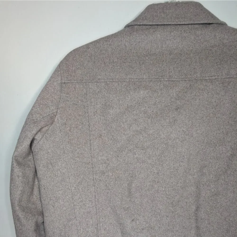 Cardinal of Canada Wool Blend Bomber Jacket In Oatmeal, Size Large